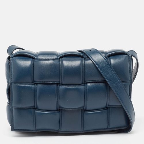 Bottega Veneta Navy Blue Padded Leather Cassette Shoulder Bag - Bottega Veneta - Modalova