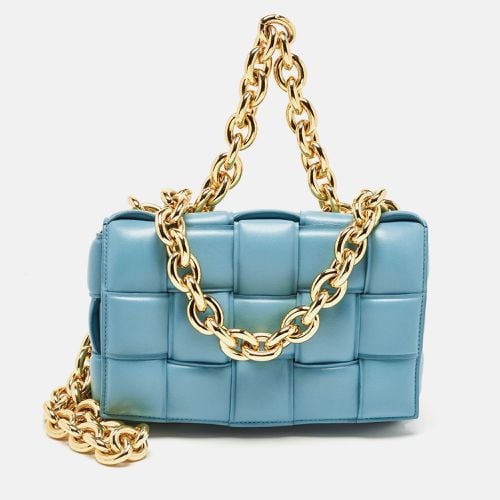 Bottega Veneta Blue Padded Leather Chain Cassette Shoulder Bag - Bottega Veneta - Modalova