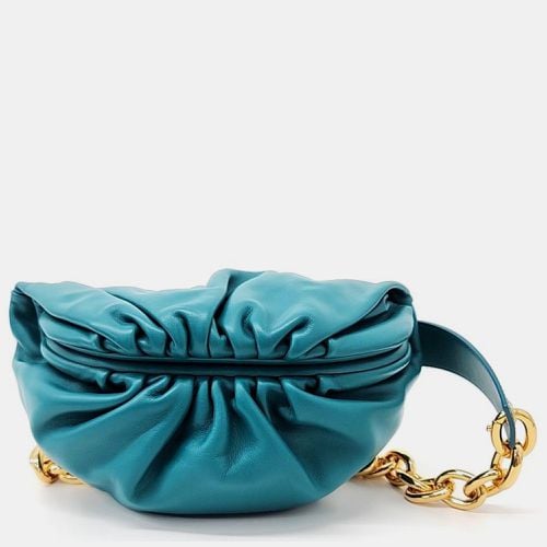 Bottega Veneta Blue Leather Belt Chain Pouch - Bottega Veneta - Modalova