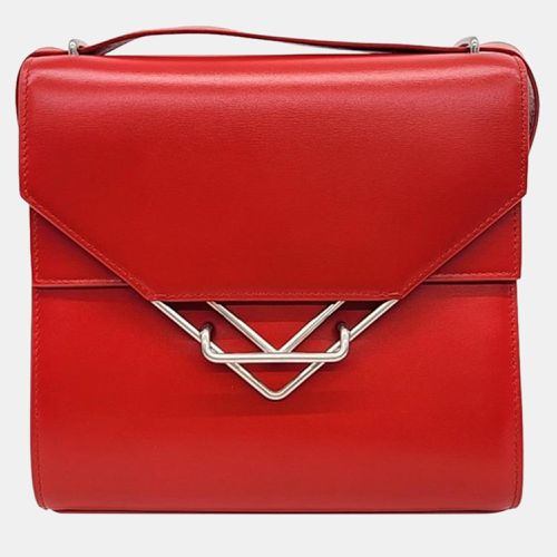 Bottega Veneta Red Leather Clip Shoulder Bag - Bottega Veneta - Modalova