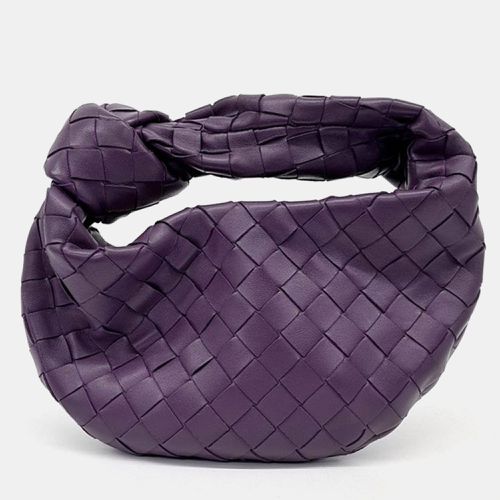 Bottega Veneta Purple Leather Mini BV Jodie Top Handle Bag - Bottega Veneta - Modalova