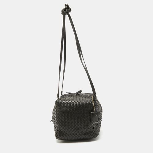 Bottega Veneta Dark Choco Brown Intrecciato Leather Cube Shoulder Bag - Bottega Veneta - Modalova