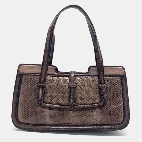 Bottega Veneta Brown Python Tote Bag - Bottega Veneta - Modalova