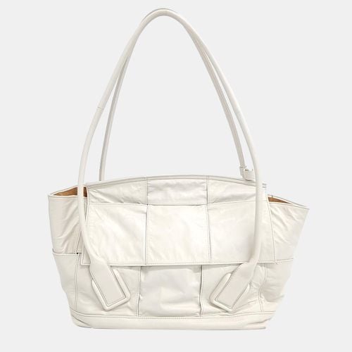 Bottega Veneta White Leather Medium Acro Tote Bag - Bottega Veneta - Modalova