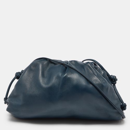 Bottega Veneta Blue Leather Mini The Pouch Bag - Bottega Veneta - Modalova