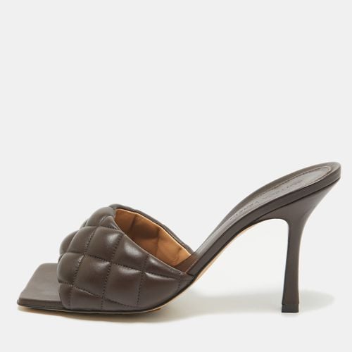 Bottega Veneta Dark Brown Intrecciato Leather Lido Padded Slide Sandals Size 39.5 - Bottega Veneta - Modalova