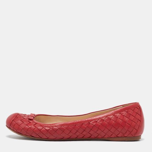 Bottega Veneta Red Intrecciato Leather Ballet Flats Size 38 - Bottega Veneta - Modalova