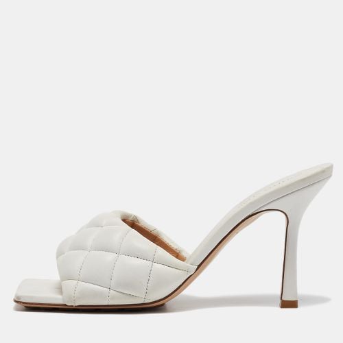 Bottega Veneta White Quilted Leather Lido Slide Sandals Size 39 - Bottega Veneta - Modalova