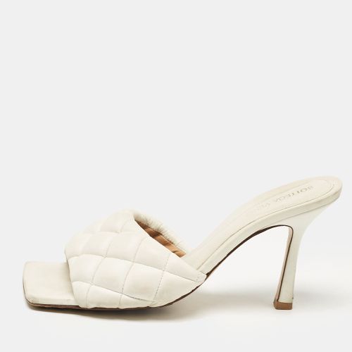 Bottega Veneta Cream Leather Lido Slide Sandals Size 37 - Bottega Veneta - Modalova