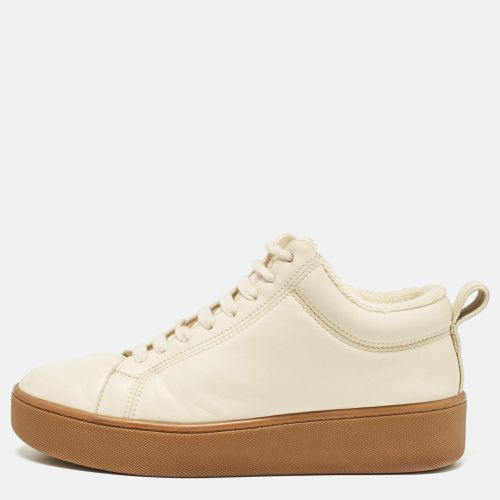 Bottega Veneta Cream Leather Lace Up Sneakers Size 37 - Bottega Veneta - Modalova