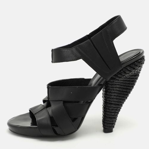 Bottega Veneta Black Leather Strappy Sandals Size 36.5 - Bottega Veneta - Modalova