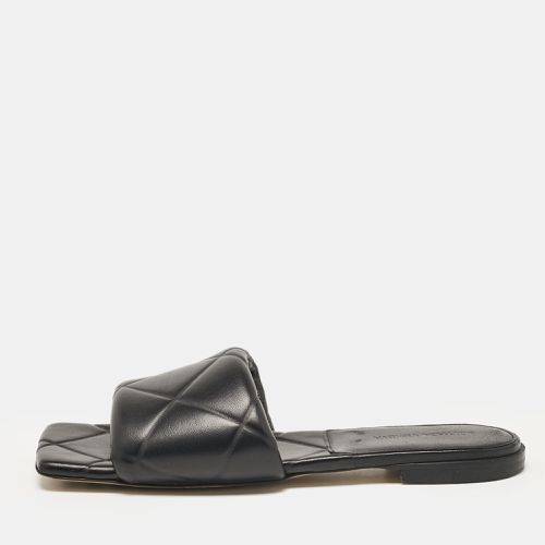 Bottega Veneta Black Leather Lido Flat Slides Size 40 - Bottega Veneta - Modalova