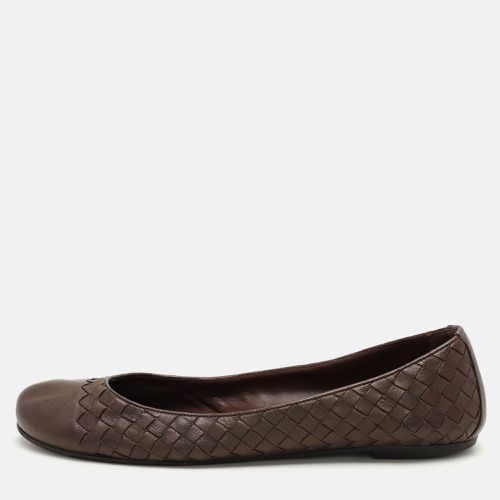 Bottega Veneta Brown Intrecciato Leather Ballet Flats Size 41 - Bottega Veneta - Modalova