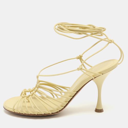 Bottega Veneta Yellow Leather Strappy Sandals Size 37 - Bottega Veneta - Modalova