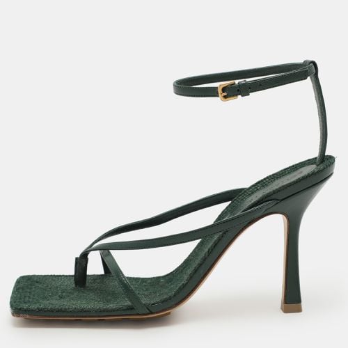 Bottega Veneta Green Leather Stretch Ankle Strap Sandals Size 37 - Bottega Veneta - Modalova