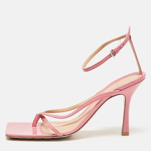 Bottega Veneta Pink Leather Stretch Ankle Strap Sandals Size 40 - Bottega Veneta - Modalova