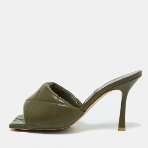 Bottega Veneta Olive Green Leather Lido Open Toe Slide Sandals Size 39 - Bottega Veneta - Modalova