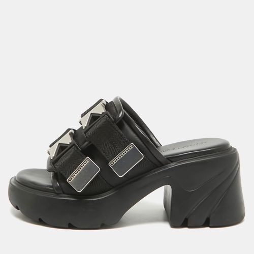 Bottega Veneta Black Leather and Nylon Flash Bomber Slide Sandals Size 38 - Bottega Veneta - Modalova