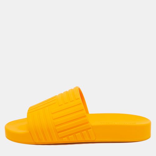 Bottega Veneta Orange Rubber Flat Slides Size 37 - Bottega Veneta - Modalova