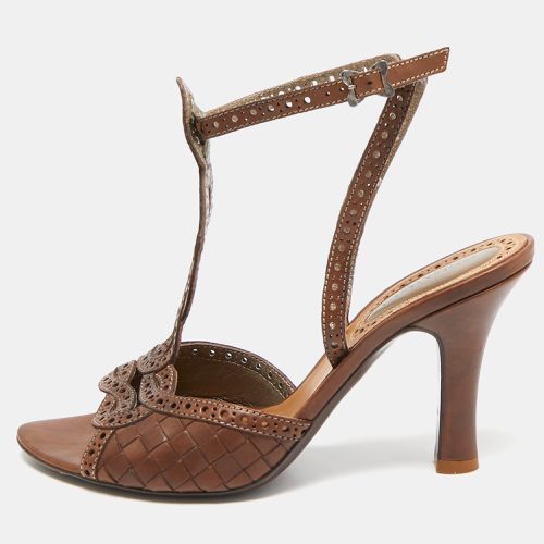 Bottega Veneta Brown Leather Ankle Strap Sandals Size 39 - Bottega Veneta - Modalova