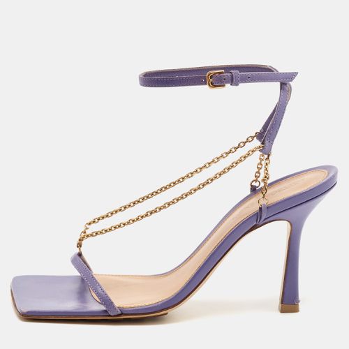 Bottega Veneta Purple Leather Strech Ankle Strap Sandals Size 36 - Bottega Veneta - Modalova