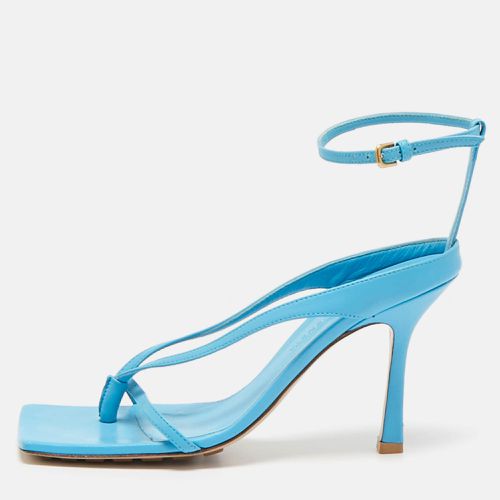 Bottega Veneta Blue Leather Stretch Ankle Strap Sandals Size 36.5 - Bottega Veneta - Modalova