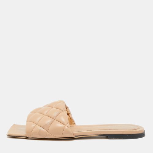 Bottega Veneta Beige Quilted Leather Lido Flat Sandals Size 36 - Bottega Veneta - Modalova