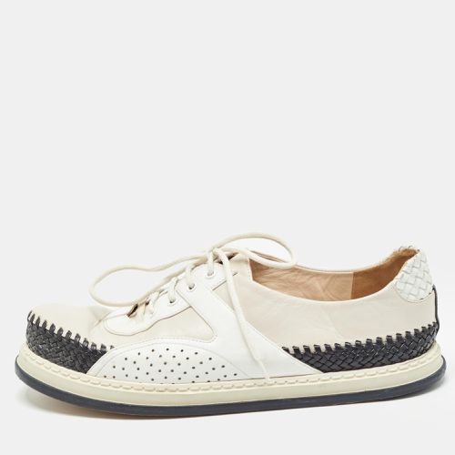 Bottega Veneta Tricolor Woven Leather and Leather Lace Up Sneakers Size 37 - Bottega Veneta - Modalova