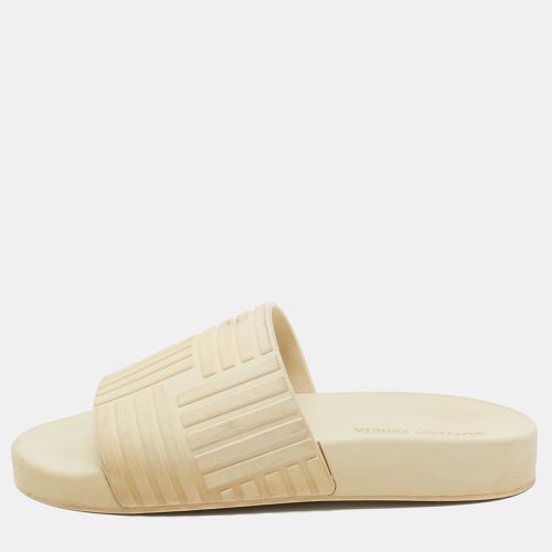 Bottega Veneta Cream Rubber Pool Slides Size 37 - Bottega Veneta - Modalova