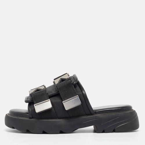 Bottega Veneta Black Leather and Nylon Flash Bomber Open-Toe Sandals Size 39 - Bottega Veneta - Modalova