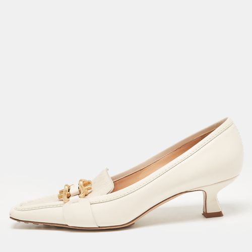 Bottega Veneta Off White Leather and Calf Hair Madame Pumps Size 37 - Bottega Veneta - Modalova