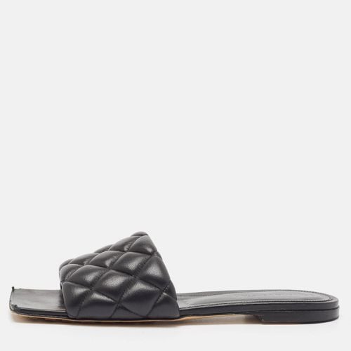 Bottega Veneta Black Leather Lido Flat Sandals Size 38 - Bottega Veneta - Modalova