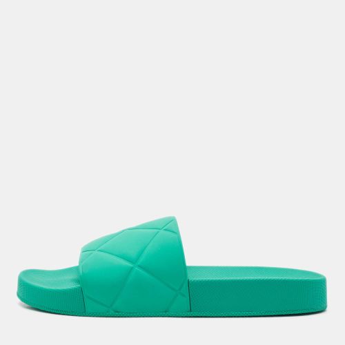Bottega Veneta Green Rubber Pool Flat Slides Size 38 - Bottega Veneta - Modalova