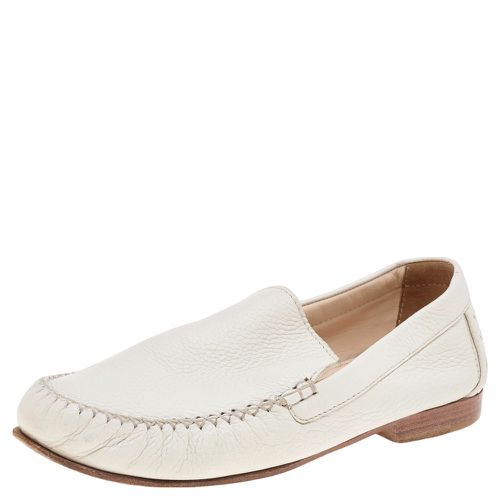 Bottega Veneta White Leather Slip On Loafers Size 39 - Bottega Veneta - Modalova