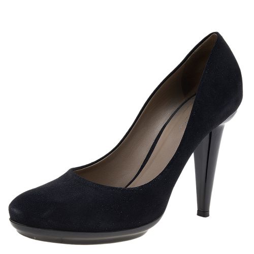 Bottega Veneta Black Suede and Patent Leather Platform Pumps Size 40.5 - Bottega Veneta - Modalova