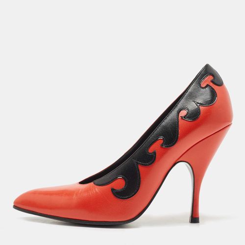 Bottega Veneta Orange/Black Leather Pumps Size 38 - Bottega Veneta - Modalova