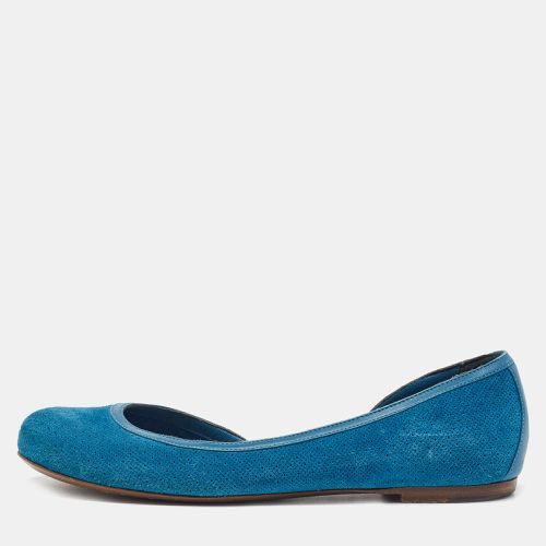 Bottega Veneta Blue Suede and Leather Ballet Flats Size 36.5 - Bottega Veneta - Modalova