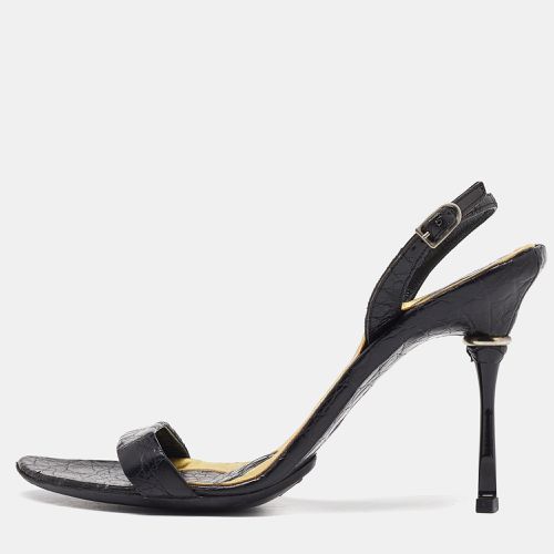 Croc Embossed Ankle Strap Sandals Size 35 - Bottega Veneta - Modalova