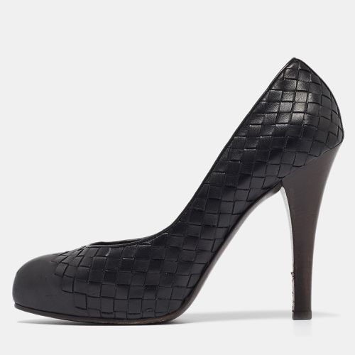 Bottega Veneta Black Intrecciato Leather Almond Toe Pumps Size 40 - Bottega Veneta - Modalova