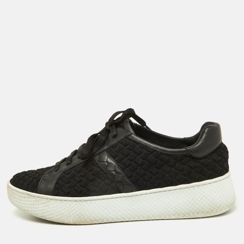 Woven Fabric and Leather Low Top Sneakers Size 39.5 - Bottega Veneta - Modalova