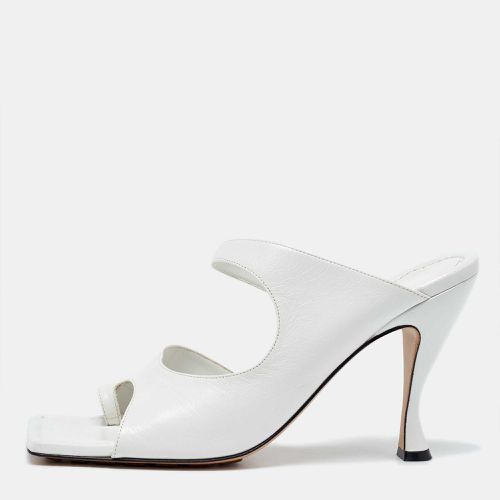 Bottega Veneta White Leather Thong Slide Sandals Size 40.5 - Bottega Veneta - Modalova