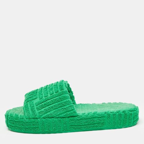 Bottega Veneta Green Cotton Fabric Resort Sponge Slides Size 40 - Bottega Veneta - Modalova