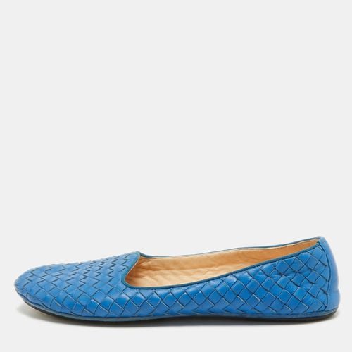 Bottega Veneta Blue Intrecciato Leather Smoking Slippers Size 41 - Bottega Veneta - Modalova