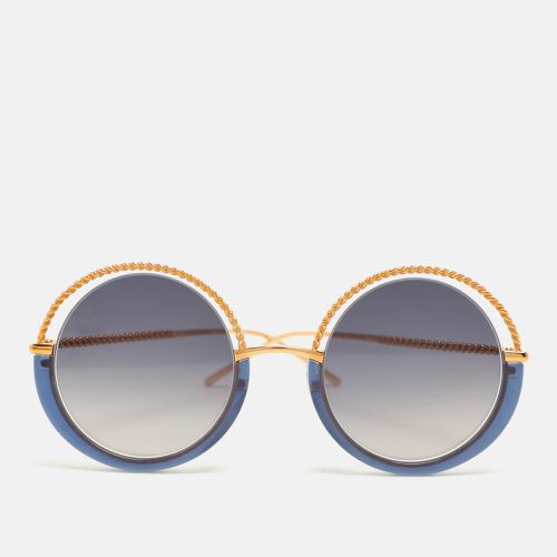 Boucheron Blue/Gold BC0084S Round Sunglasses - Boucheron - Modalova