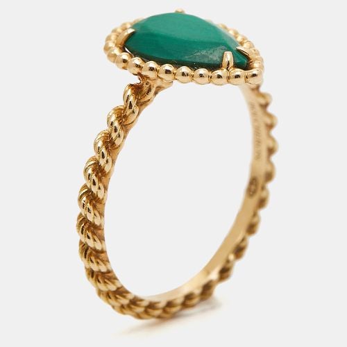 Boucheron Serpent Boheme Malachite 18k Yellow Gold S Motif Ring Size 51 - Boucheron - Modalova