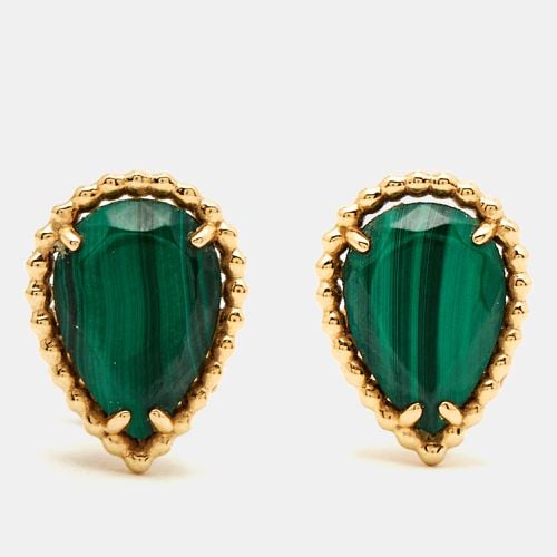 Boucheron Serpent Boheme Malachite 18k Yellow Gold S Motif Earrings - Boucheron - Modalova