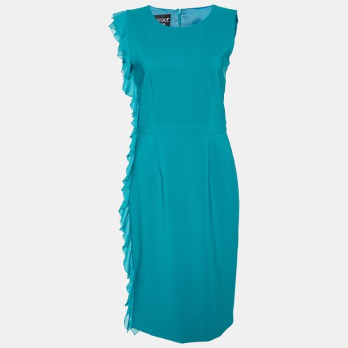 Boutique Moschino Green Crepe Ruffled Sleeveless Midi Dress S - Boutique Moschino - Modalova