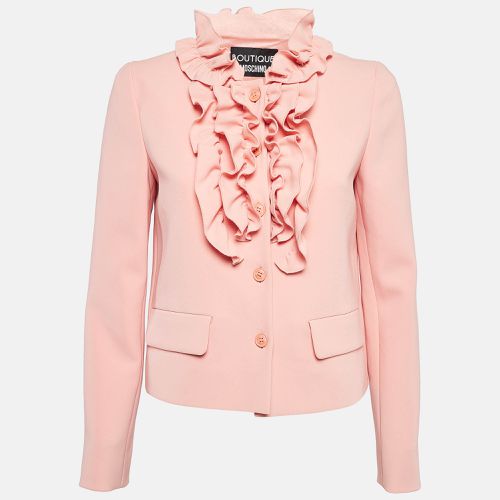 Boutique Moschino Pink Crepe Ruffle Detail Jacket S - Boutique Moschino - Modalova