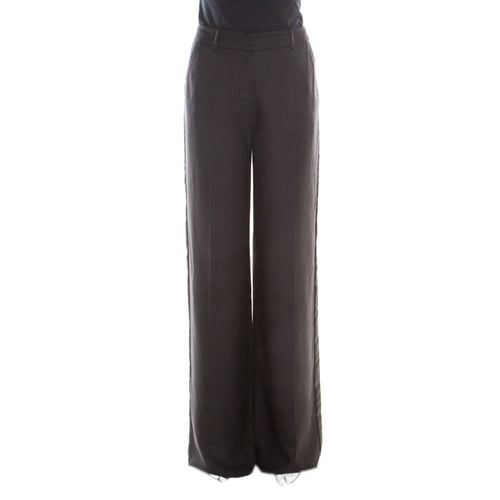 Satin Paneled Straight Fit Trousers M - Borbonese - Modalova