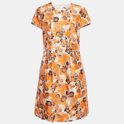 Boss By Hugo Boss Orange Floral Print Silk Short Dress M - Boss By Hugo Boss - Modalova